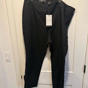 Who What Wear Black Pinstripe Pants